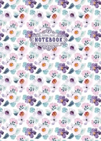Notatnik ozdobny 64 strony kratka Kwiaty fiolet - Fresh