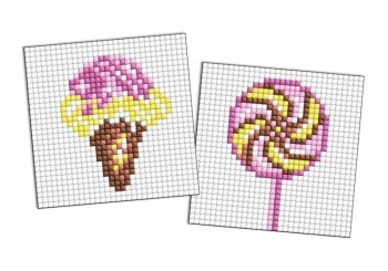 Diamentowa mozaika na magnes - LOL Lody 9x9cm - Ideyka