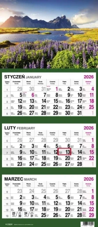 Kalendarz 2026 Trójdzielny Góry - O-press