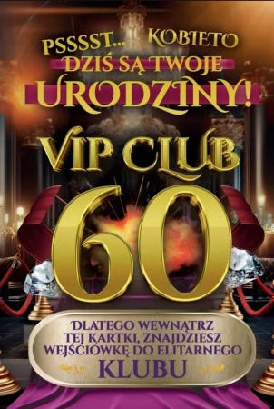 Karnet Urodziny 60 damskie - YEKU