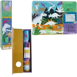 Silikonowa mata z łamigłowkami i grami Dinozaury - Floss & Rock