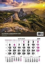 Kalendarz 2026 jednodzielny Góry - O-press