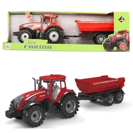 Traktor z czerwoną przyczepą - Askato