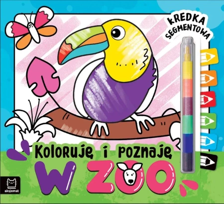 Koloruję i poznaję. W zoo. Kredka segmentowa - opracowanie zbiorowe