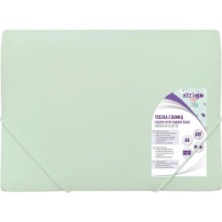 Teczka z gumką A4 PP pastel miętowa STRIGO