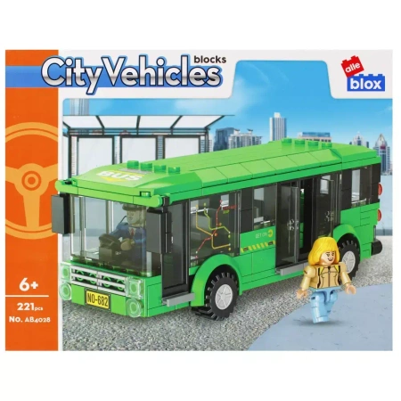 Klocki konstrukcyjne Alleblox City 221el 34x27x6 Bus P