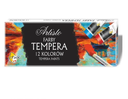 Farby tempera 12 kolorów w tubie - Sweet colours