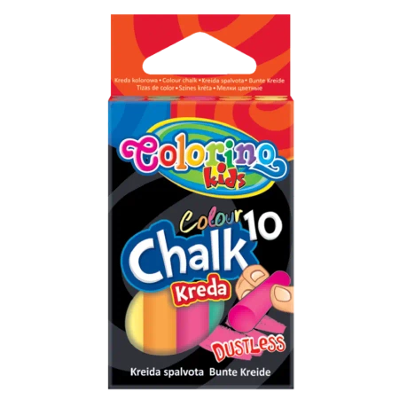 Kreda Colorino Kids kolorowa bezpyłowa 10 sztuk - PATIO