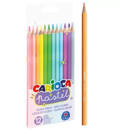 Kredki ołówkowe Carioca pastelowe 12 kolorów