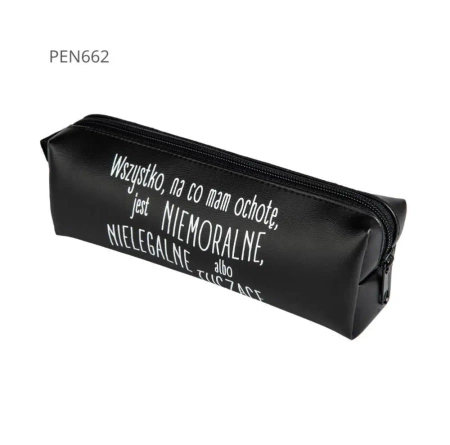 Piórnik jednokomorowy czarny - Wszystko, na co mam - Pajacyk