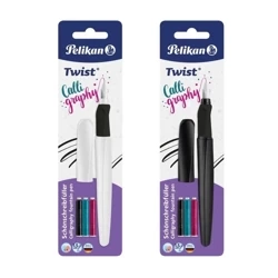 Pióro wieczne Twist do kaligrafii + 3 naboje mix - PELIKAN