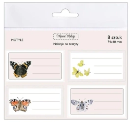 Naklejki na zeszyty Motyle - Mama Maluje