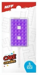 Świeczka klocki cyfra 8 fioletowa - MFP