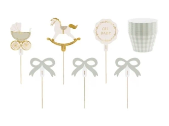 Zestaw do muffinek Oh Baby 6szt - PartyDeco