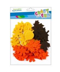 Liście filcowe samoprzylepne 45szt - Craft with Fun