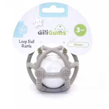 Piłka grzechotka szara