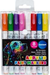 Markery akrylowe z dociskiem do malowania 8 kolorów - Panta Plast