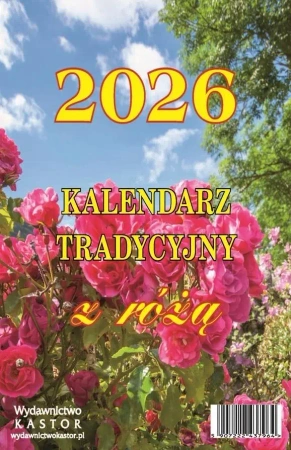 Kalendarz 2026 zdzierak tradycyjny z różą - KASTOR