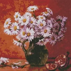 Diamentowa Mozaika - Bukiet stokrotek40x40 - Ideyka