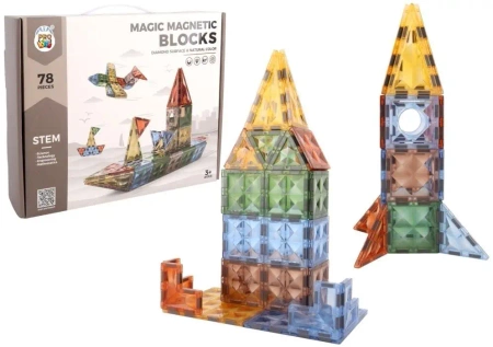 Klocki magnetyczne 78el - Pro Kids