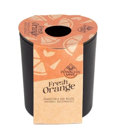 Świeczka sojowa Powąchaj mnie Fresh Orange czarny - Pavoncella