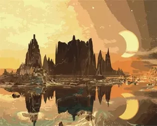 Malowanie po numerach - Złote Miasto 40x50cm - Ideyka