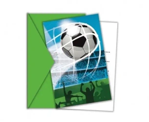 Zaproszenia Soccer Fans 6szt. - Godan