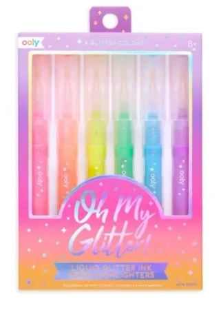 Flamastry z brokatem Oh My Glitter 6 kolorów - ooly