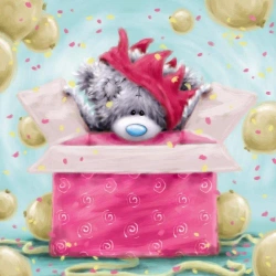 Kartka urodzinowa Miś w prezencie - Carte Blanche Greetings Ltd.