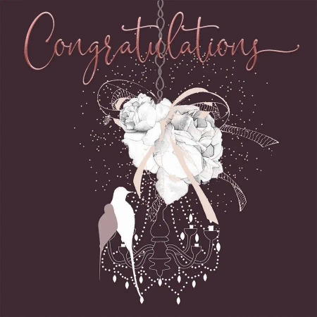 Karnet kwadrat CL0924 Ślub bukiet - Clear Creations