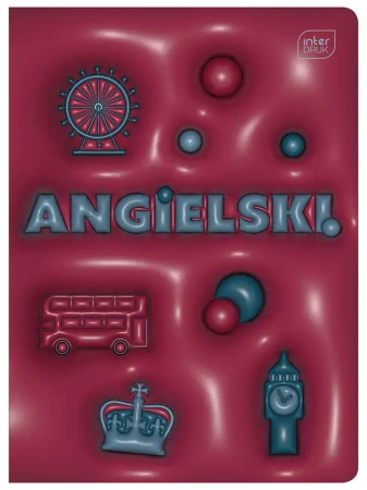 Zeszyt A5 60 kartek Kratka J. Angielski 70g Hybrid Interdruk