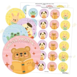 Naklejki pochwały 40mm 48szt - LearnHow