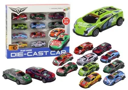 Resoraki sportowe 1:64 10szt - Leantoys