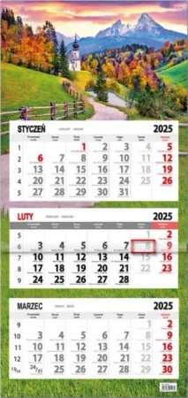 Kalendarz 2026 trójdzielny płaska główka Jesień - Sapt