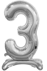 Balon foliowy B&C 3 srebrny 74cm - Godan