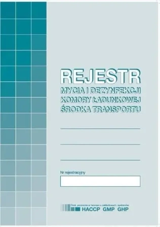Rejestr mycia i dezynfekcji... H91-3 - Michalczyk i Prokop