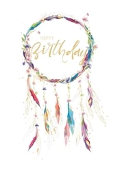 Karnet B6 + koperta MO8267X1 Urodziny Łapacz snów - Turnowsky