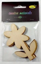 Elementy ze sklejki 3mm do ozdabiania kwiatek 3szt - Galeria Hobby