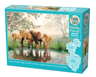 Puzzle 350 Rodzina koni 112665 - Cobble Hill