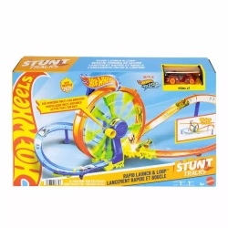 Hot Wheels Stunt Tracks Zestaw Wyścigowa Turbo Pętla tor samochodowy + autko JBX65 MATTEL