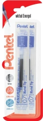 Wkład do piór kulkowych EnerGel LR7 niebieski 2 szt. - PENTEL