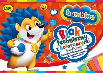 Blok techniczny kolorowy A4/10K (10szt) BAMBINO - ST-MAJEWSKI