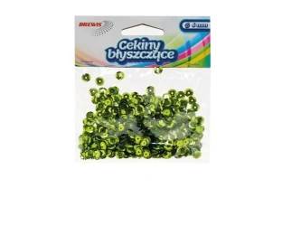 Cekiny błyszczące B 100 jasny zielony - Brewis