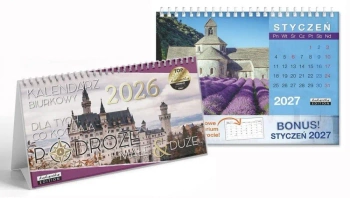 Kalendarz 2026 biurkowy Podróże - Kukartka