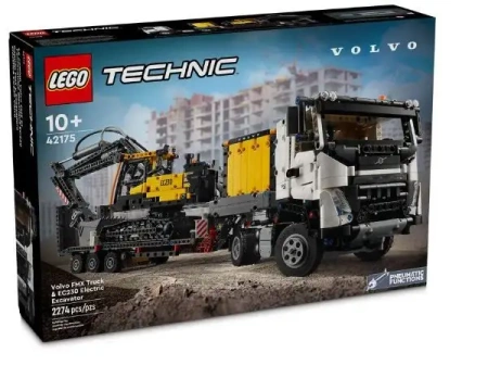 Klocki Technic 42175 Ciężarowka Volvo FMX i koparka EC230 Electric - LEGO