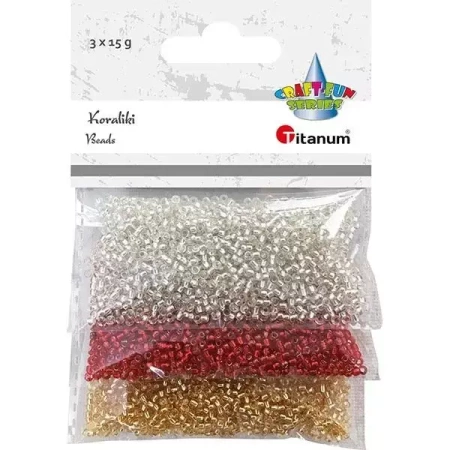 Koraliki plastikowe 15g - Titanum