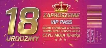 Zaproszenie Urodziny 18 (10szt) - YEKU