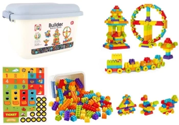 Klocki budowlane w skrzyni 320el - Pro Kids