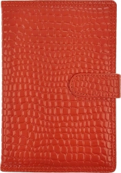 Kalendarz 2026 A5 dzienny z zapięciem krokodyl czerwony - Panta Plast kalendarze