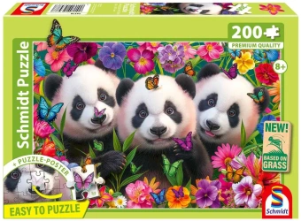 Puzzle PQ 200 Trzy pandy - Schmidt